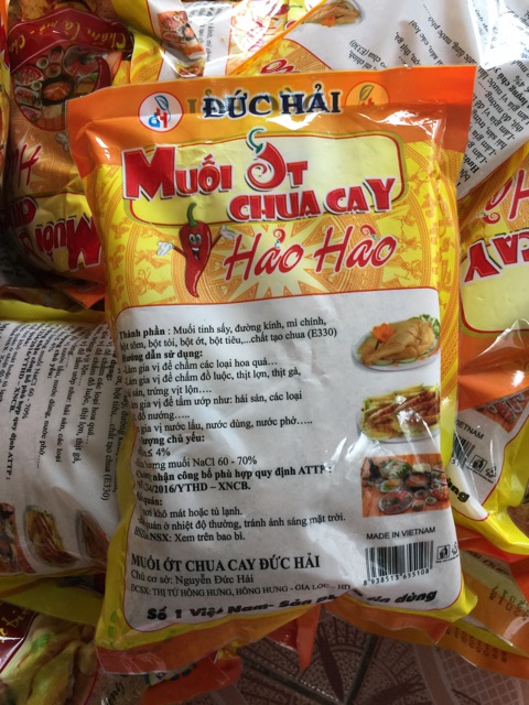 MUỐI ỚT CHUA CAY HẢO HẢO ( 500G )
