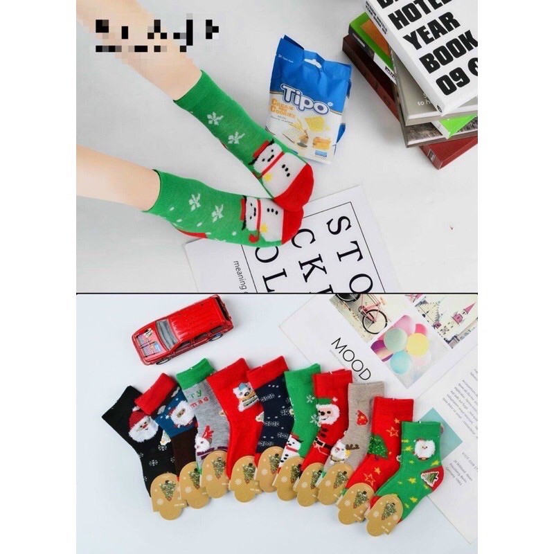 Sỉ combo 10 đôi tất noel cho bé trai, bé gái
