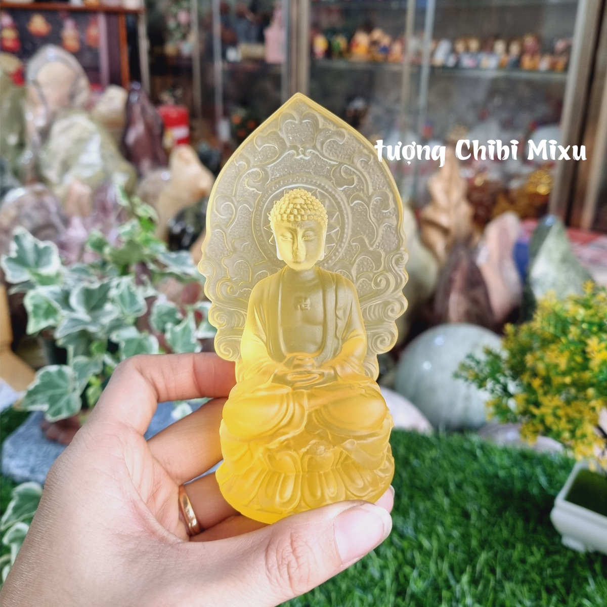 Tượng Phật ông / Quan Âm lưu ly 13cm