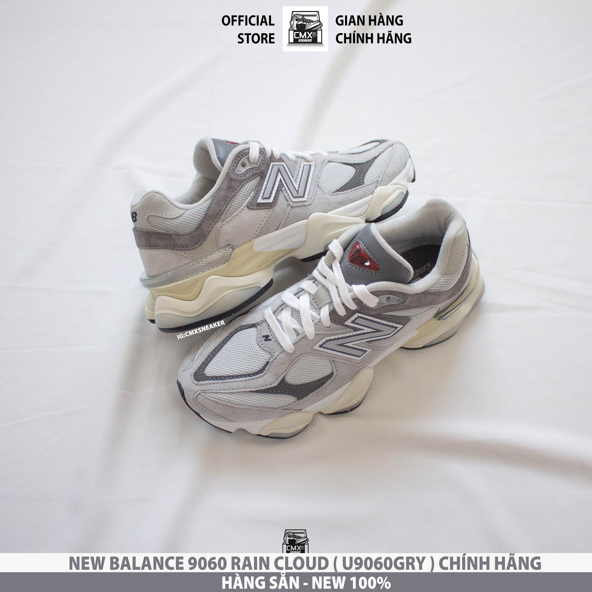 [ HÀNG CHÍNH HÃNG CÓ SẴN ] Giày NEW BALANCE 9060 RAIN CLOUD ( U9060GRY ) - AUTHENTIC 100%