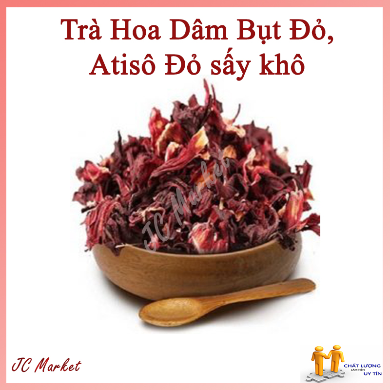 [HCM]100 gram Trà Hoa Dâm Bụt Đỏ Atisô Đỏ sấy khô (Hibiscus)