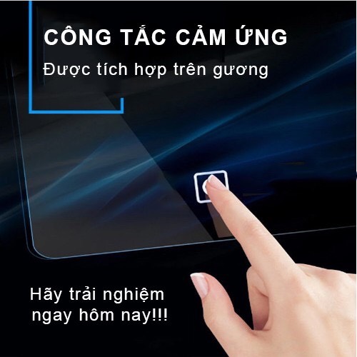 Gương hậu đèn LED hình chữ nhật Size 50cm x 70cm