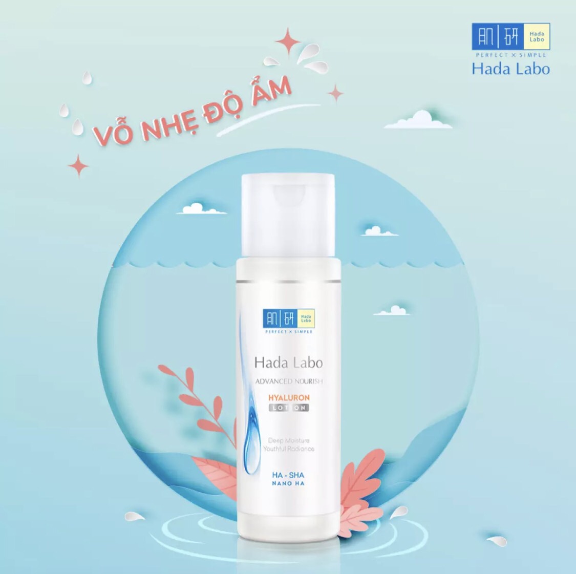 Bộ 3 sản phẩm Hada Labo Advanced Nourish (Kem rửa mặt 80g + Dung dịch dưỡng da thường 100ml + Kem dưỡng 50g)