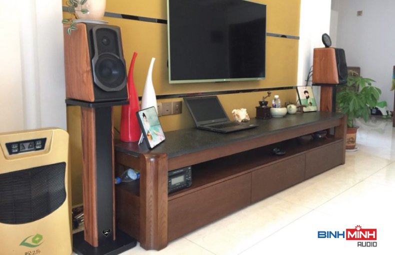 Chân loa Bookshelf gỗ Venza BM 80 ( kèm chân đinh chống rung bằng đồng)