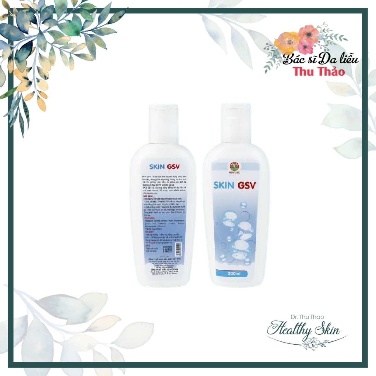 [200ML] SỮA RỬA MẶT DÀNH CHO MỌI LOẠI DA SKIN GSV