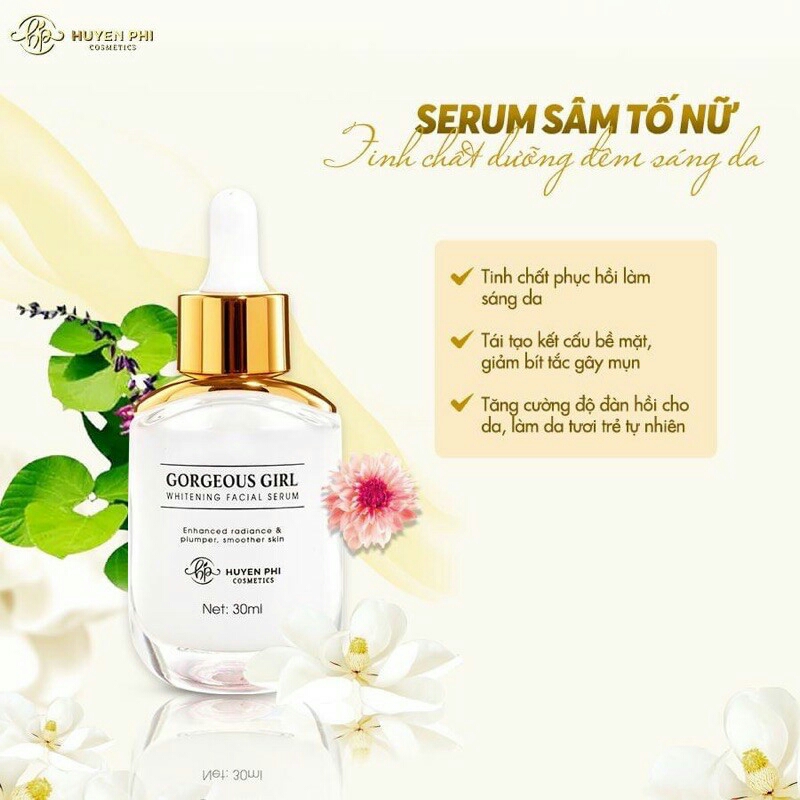 SERUM SÂM TỐ NỮ HUYỀN PHI CHÍNH HÃNG DƯỠNG TRẮNG DA