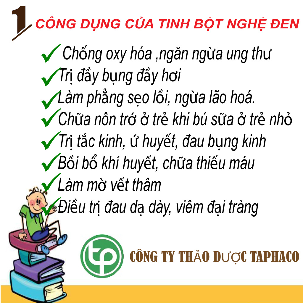[HOT] Tinh bột nghệ đen 500gr - Thảo Dược Tấn Phát - Hàng công ty chất lượng cao