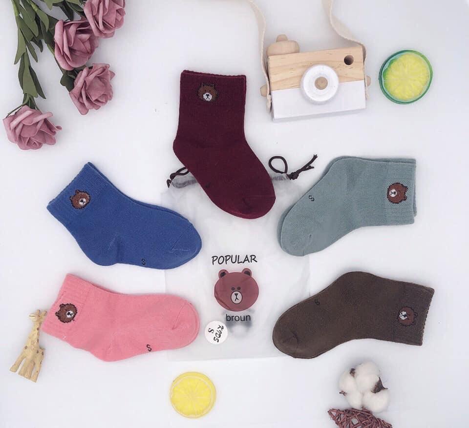 Set 5 đôi tất gấu cho bé
