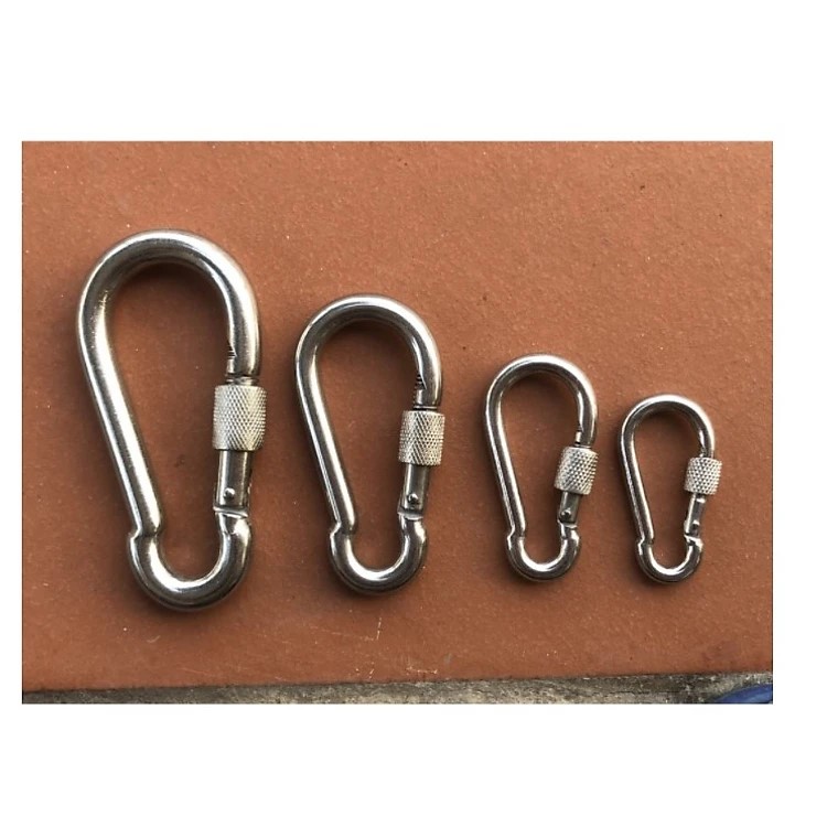 Móc an toàn chốt ren inox 304 phi 6 cáp thép thái bình vina