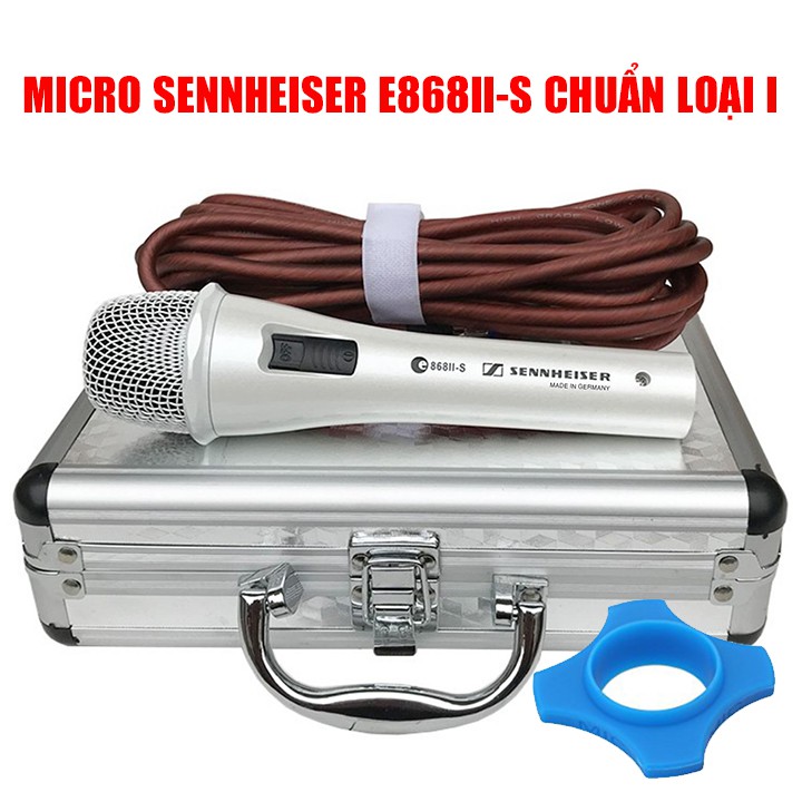 Micro hát karaoke chuyên nghiệp -mic có dây sennheiser e-868 - bắt âm tốt âm bass chuẩn chống hú chống rè dây nối dài linh hoạt. bảo hành 12 tháng uy tín