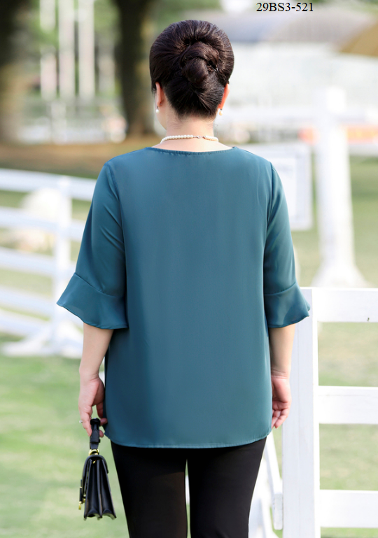 Áo kiểu lụa trung niên bigsize -BS3-521