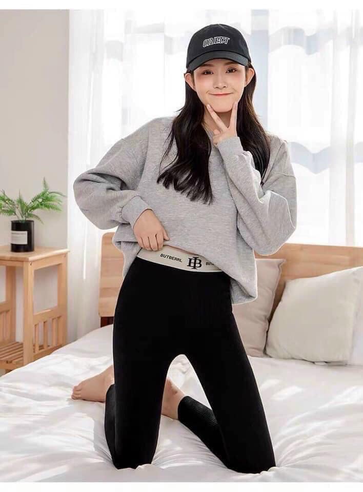QUẦN LEGGING GÂN TĂM CẠP CHỮ