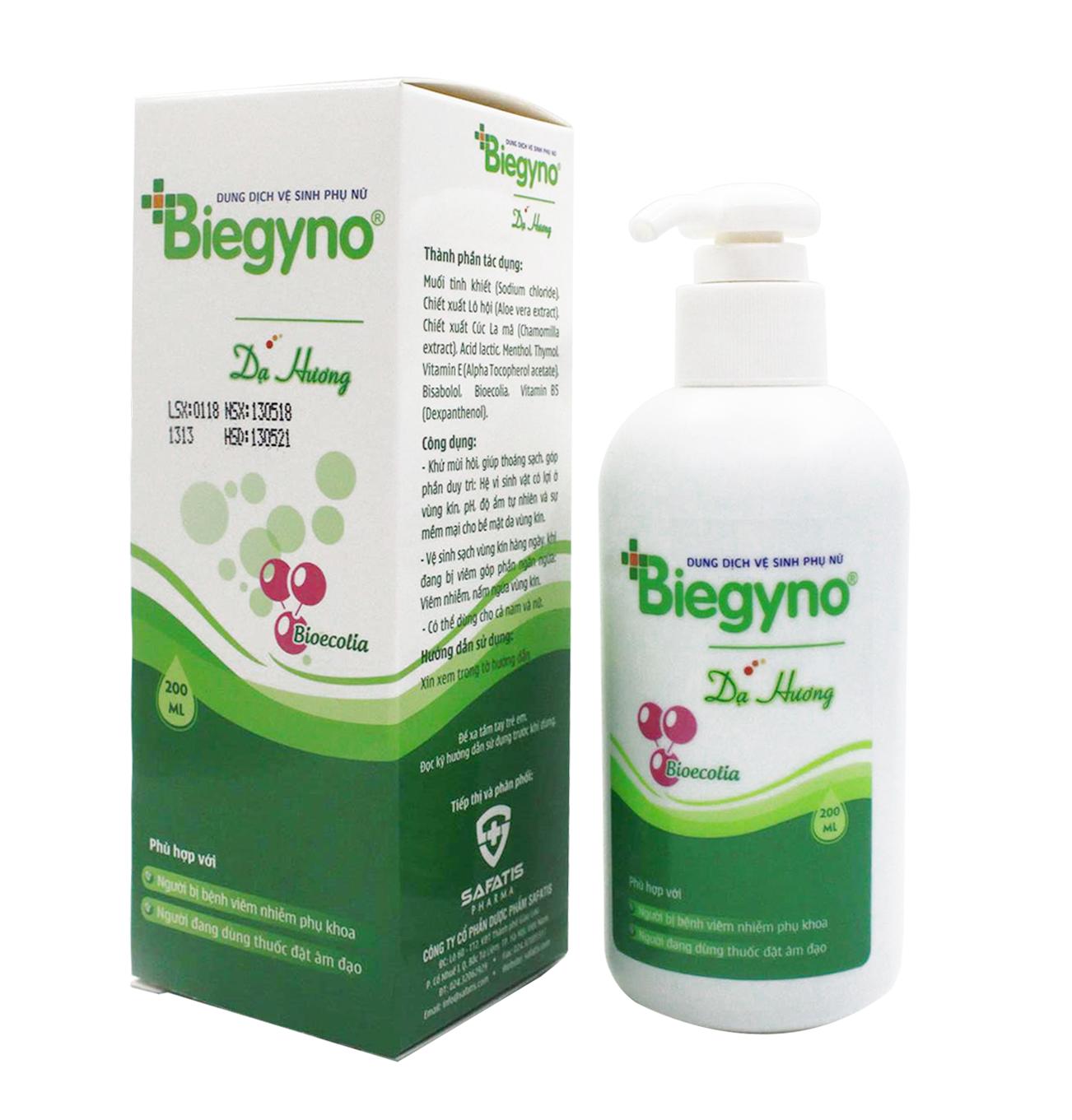 Dung dịch vệ sinh phụ nữ Dạ Hương - Biegyno 200 ml