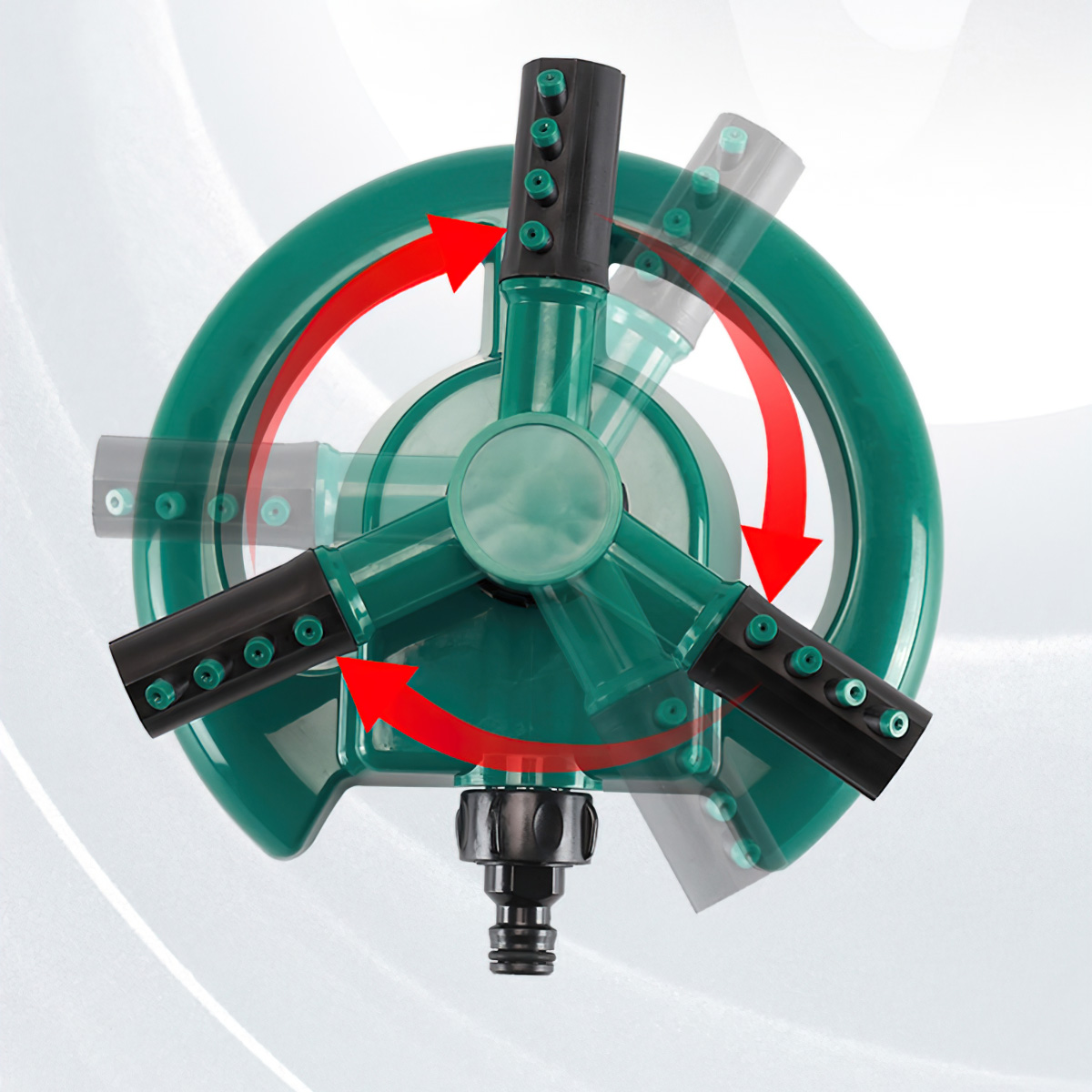 Automatic watering sprinkler rotates 360 degrees
