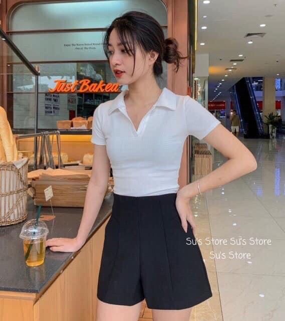 áo croptop cổ trụ