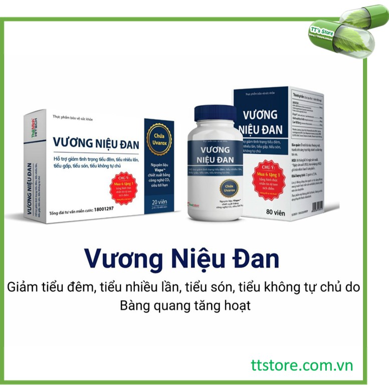 [HCM]Vương niệu đan (Hộp 20 viên lọ 80 viên) - Giảm tiểu đêm [Ích niệu khang niệu bảo]