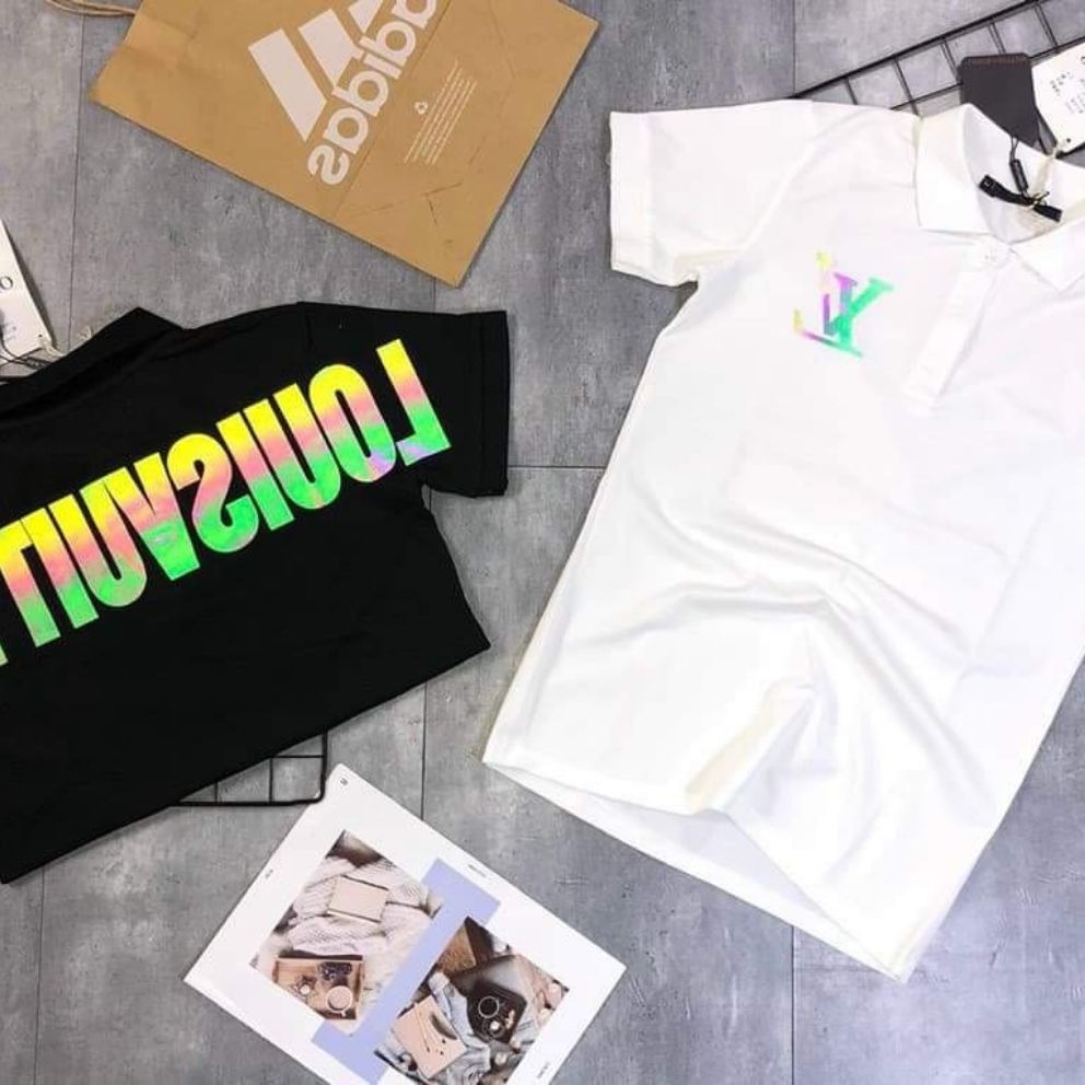 [HCM]Áo thun cổ bâu cổ trụ phản quang 7 màu luon vuituoi (CHỤP FLASH)(VẢI DA CÁ)