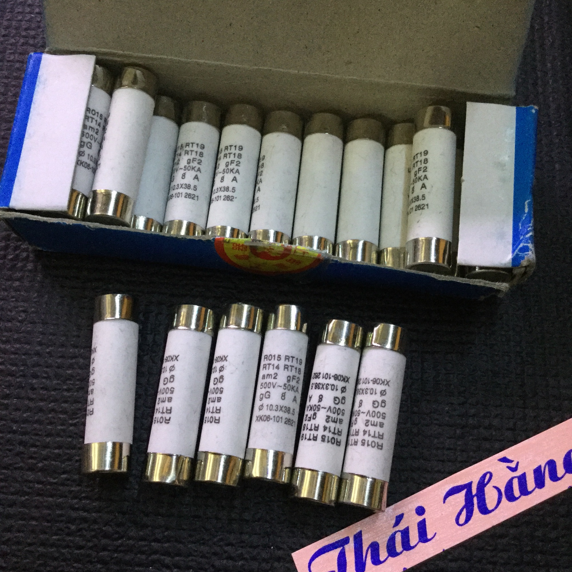 Cầu chì sứ 10 x38 -8 A/500 V (10 chiếc)