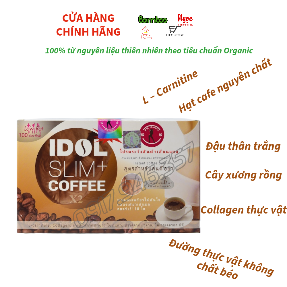 3 hộp Cà phê giảm cân Slim Idol Coffee - Nhập khẩu Thái Lan