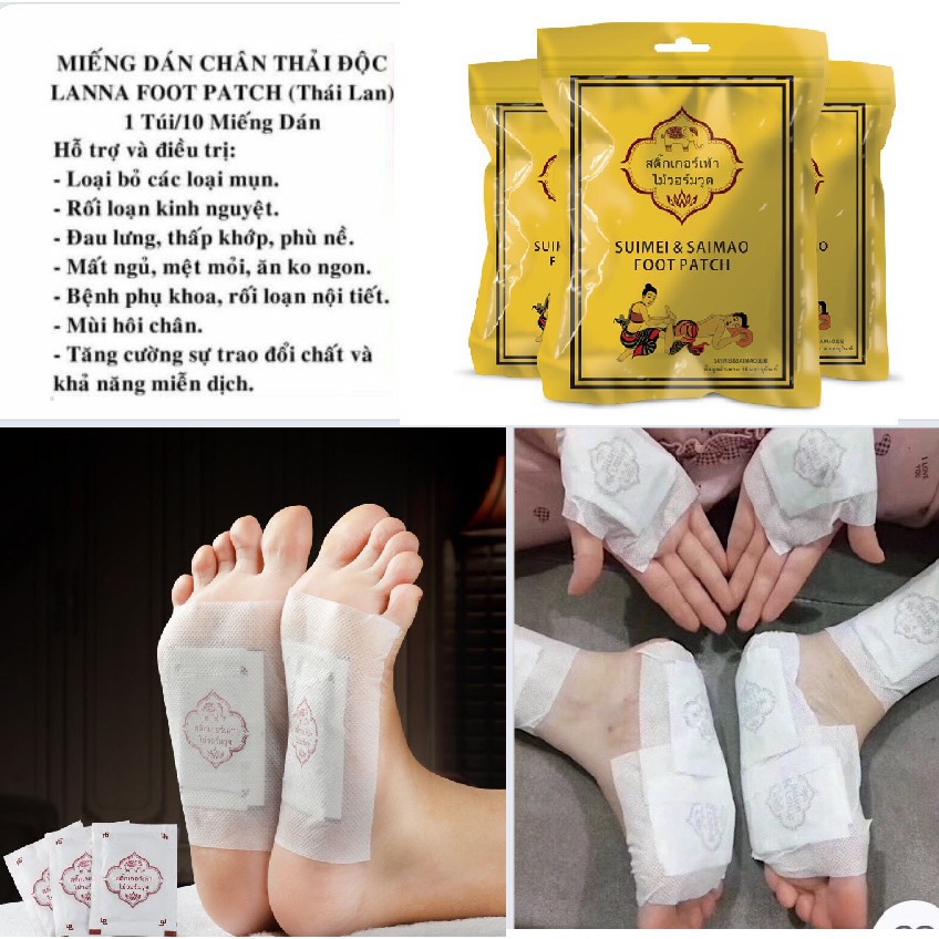 MIẾNG DÁN THẢI ĐỘC CHÂN THÁI LAN 10 miếng
