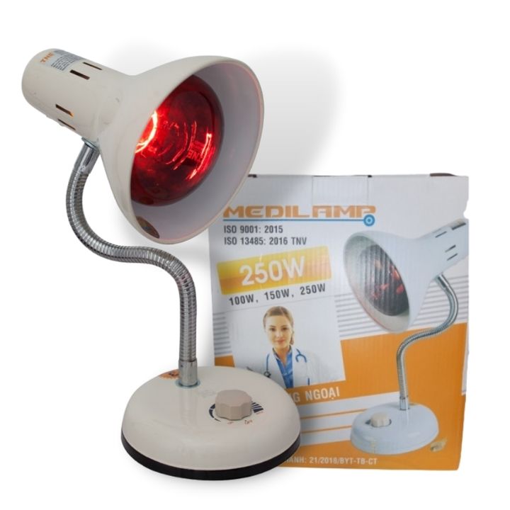 Đèn hồng ngoại tne medilamp kèm bóng đèn 250w chính hãng. đèn gù đa năng