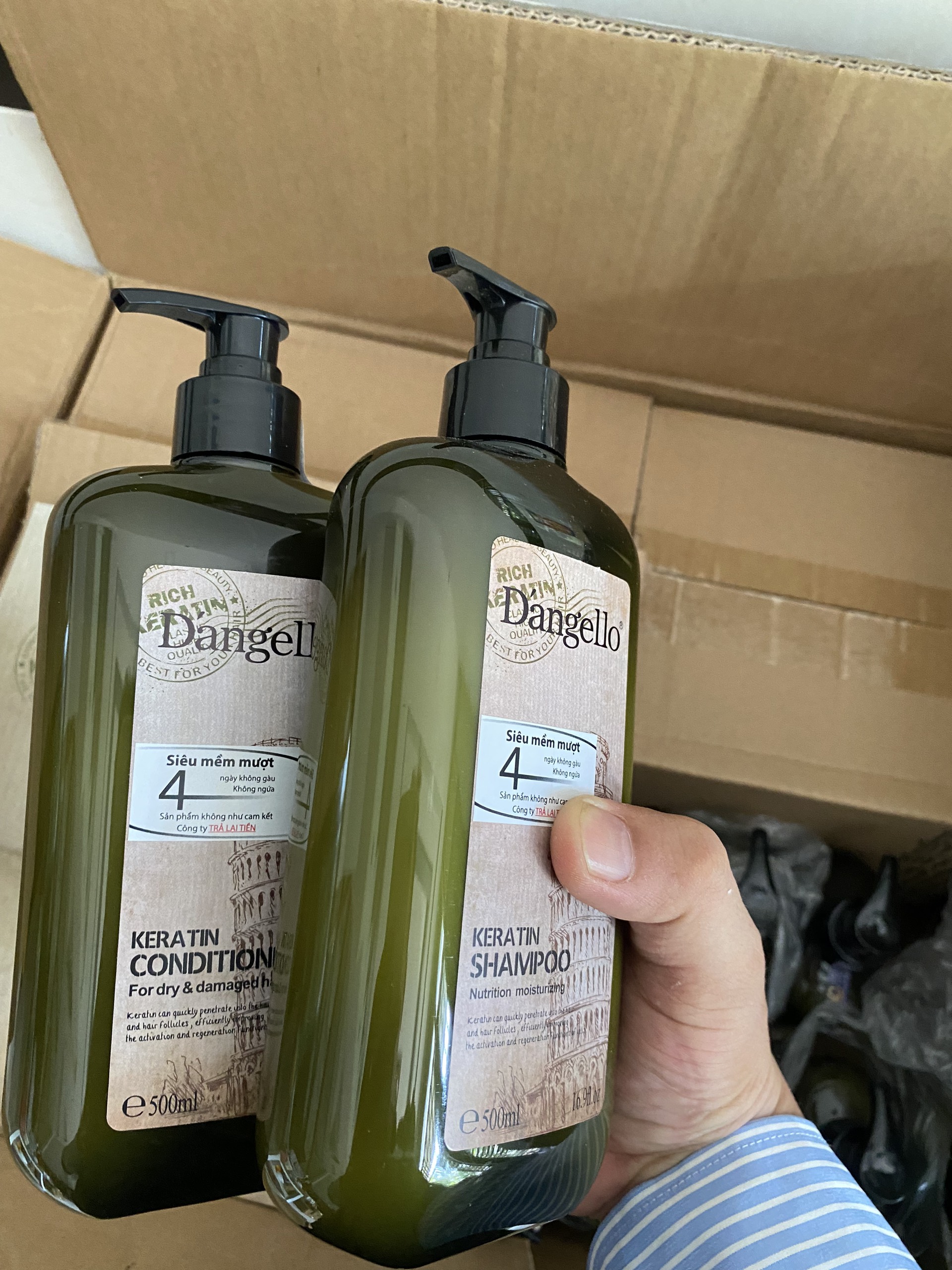 Dầu Gội Dangello Keratin Siêu Mượt 500ml/800ml