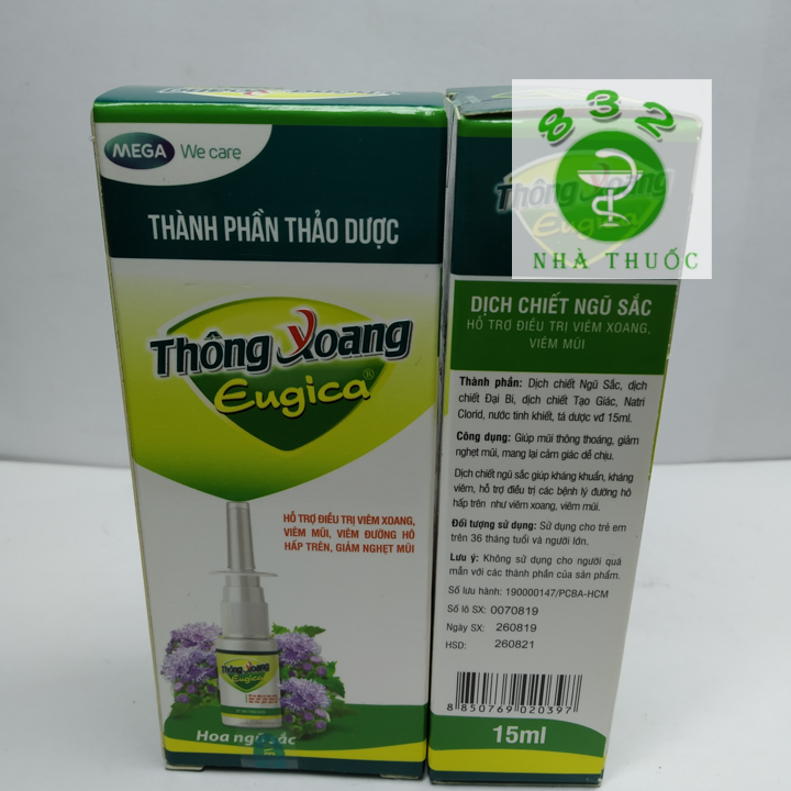 Dung dịch xịt thông xoang Eugica 15ml