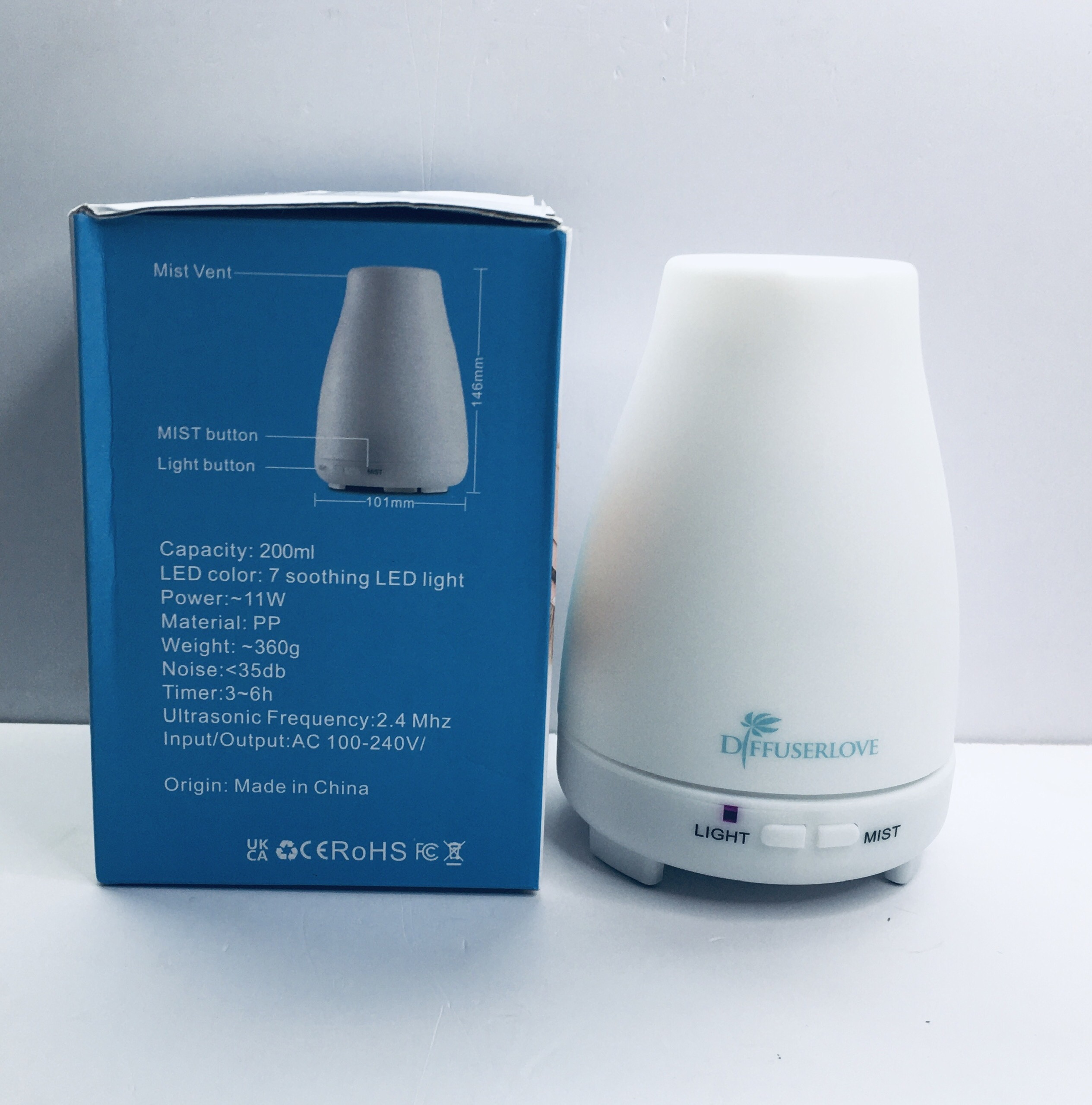 Máy Xông tinh dầu Aroma Diffuser có Remote điều khiển [Hàng Mỹ]