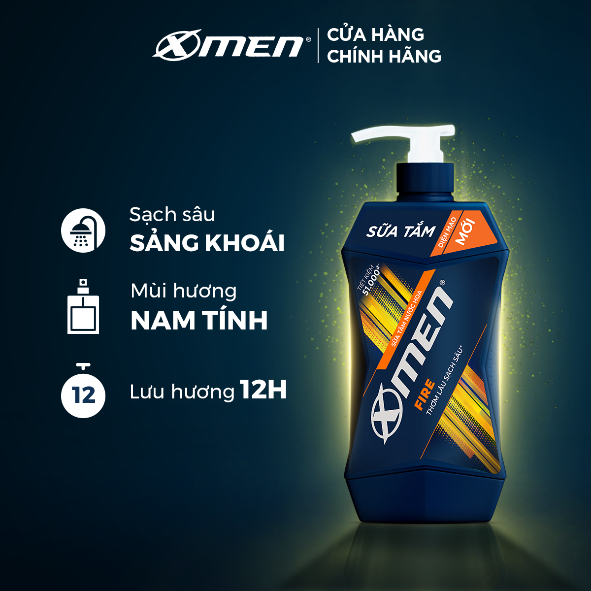 Sữa tắm nước hoa X-Men Fire 380g