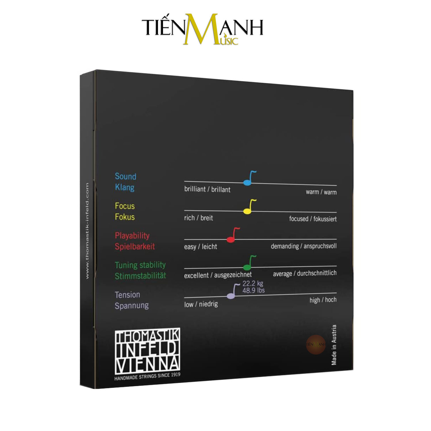 [Chính Hãng] Dây Đàn Violin Thomastik-Infeld Dominant 135B Synthetic Core Medium Gauge Full Set 4/4 Strings