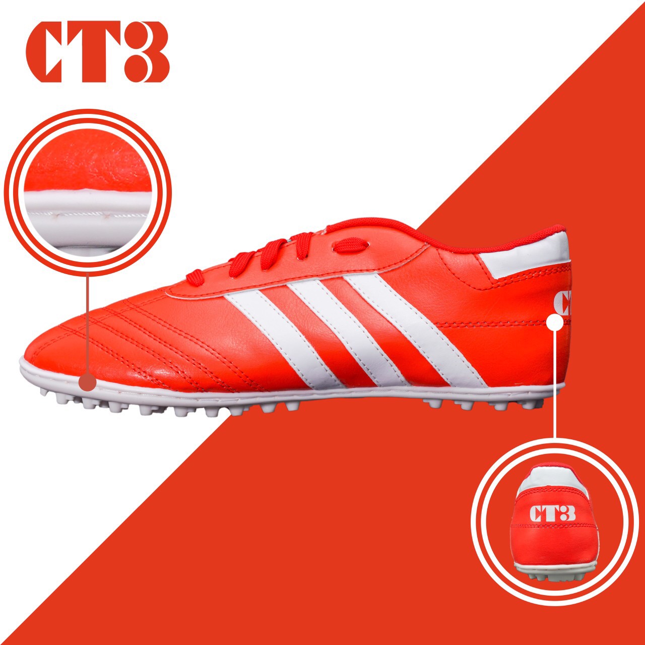 [HCM]Giày đá bóng giày đá banh cao cổ sân cỏ nhân tạo đã khâu hết đế CAO CỔ