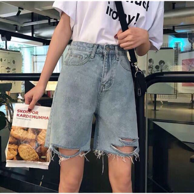 Quần jeans ngố nữ rách , thiết kế đa dạng mẫu mã, form dễ mặc, thoải mái, đường may tỉ mỉ, tinh tế