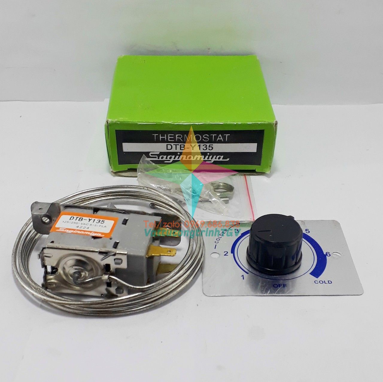 Bộ số THERMOSTAT 3 chân DTB-Y135 ( -24oC - 3.5 o C) cho tủ đông, tủ lạnh