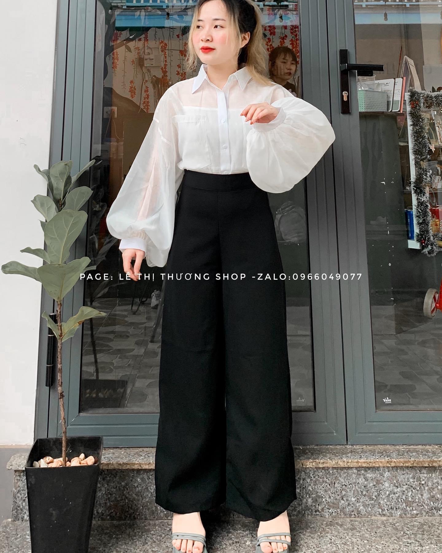 [Hoàn Tiền 20%] Set bộ quần suông + sơ mi + 2S trắng tay dài❤️