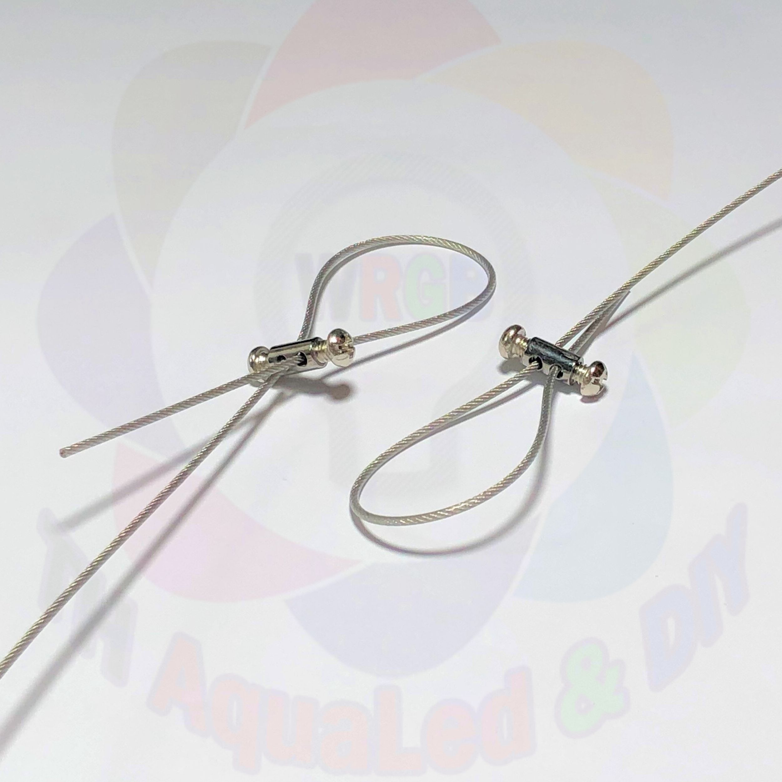 Ốc siết cáp đôi treo thiết bị Ốc giữ cáp 2 vị trí mạ niken chuyên dùng cho đèn khung tranh trang trí gia dụng công trình