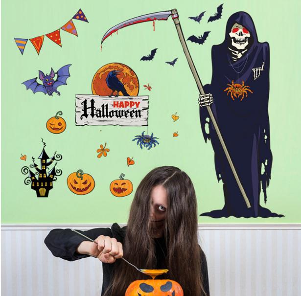 Decal trang trí tường - Halloween Thần Chết