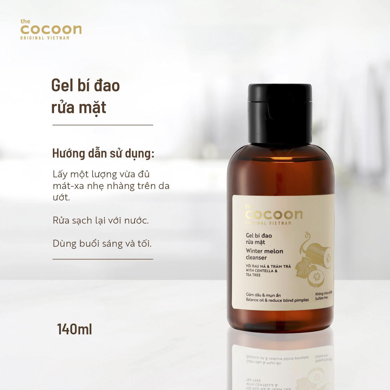 Gel rửa mặt bí đao Cocoon (Winter melon cleanser) 140ml BA TU SHOP