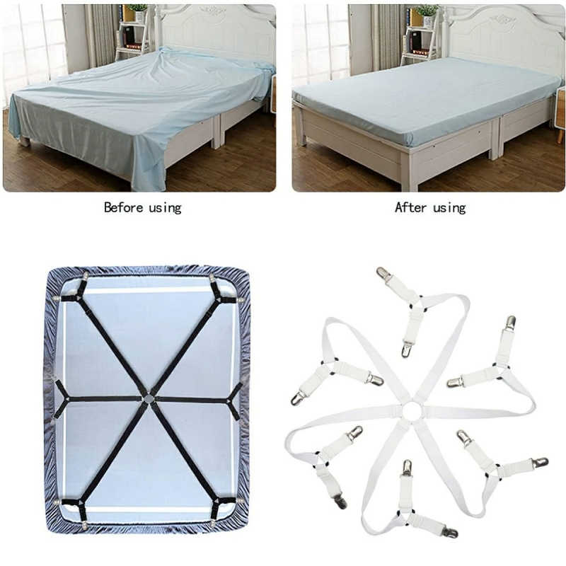 Bộ Kẹp ga trải giường chống xê dịch cố định giữ phẳng drap ga phủ giường và vỏ ghế sofa(Loại 4 góc hoặc 6 chiều)-HAUSE