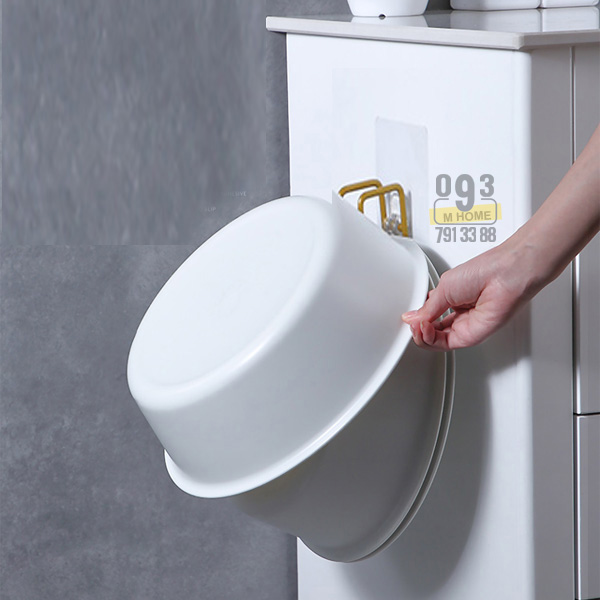 Strong adhesive washbasin hook bathroom wall without trace hook creative bathroom wall hanging basin rack
