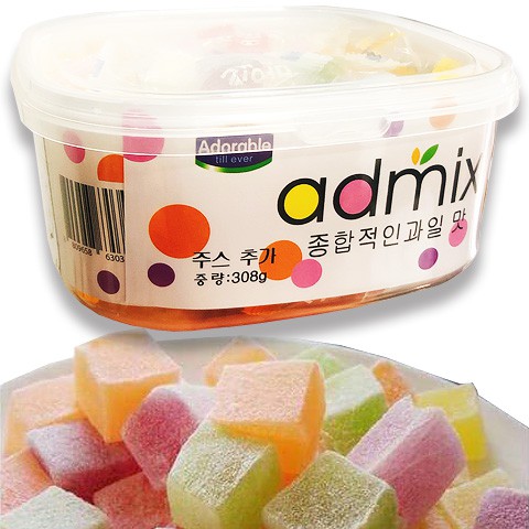 [HCM][ KẸO NGON ĐỦ VỊ ] Hộp Kẹo Dẻo Trái Cây ADMIX 308g