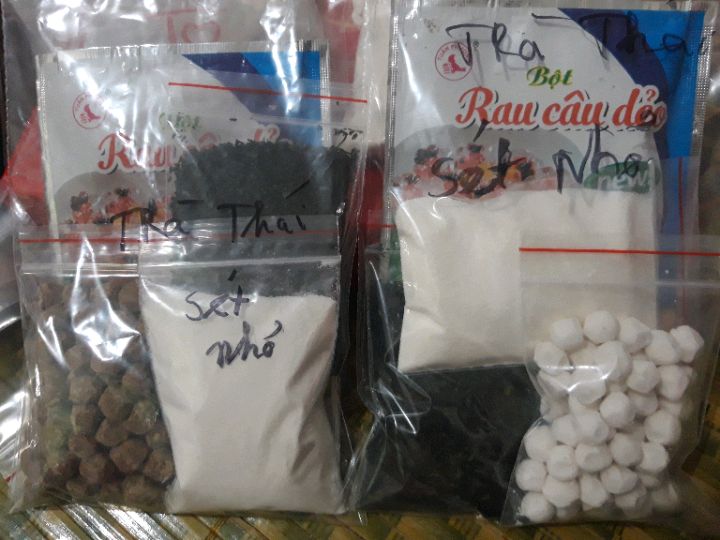 Com bo trà sữa Thái xanh (2 sét) tặng thêm 5 Ống hút