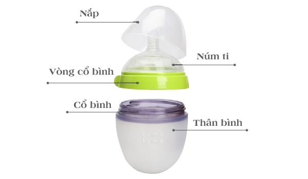 [HCM]Bình sữa silicone Comotomo 150ml (Xanh)