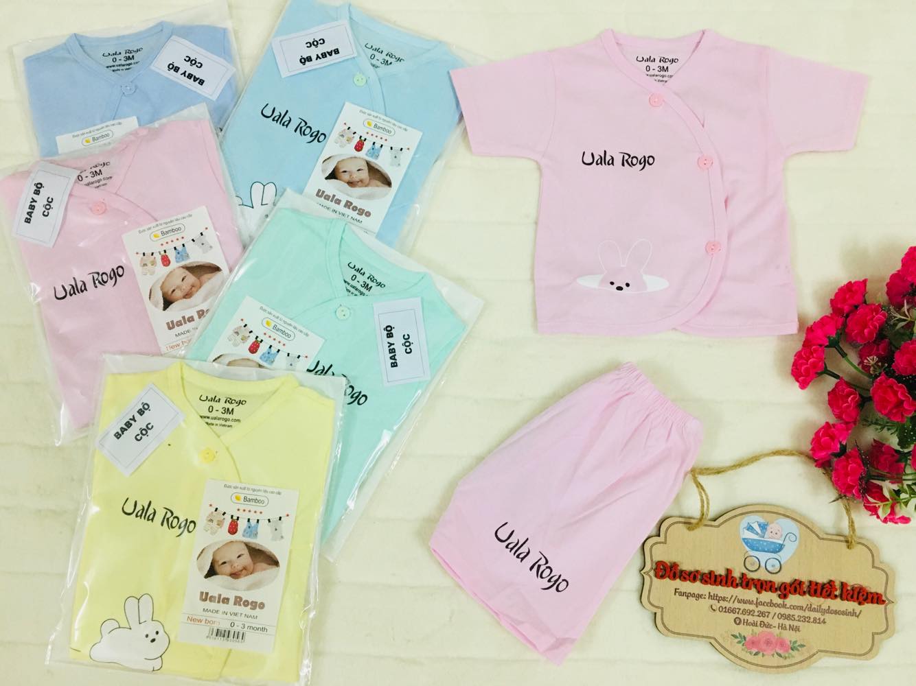 Bộ cộc hè Uara Rogo chất cotton đẹp cho bé