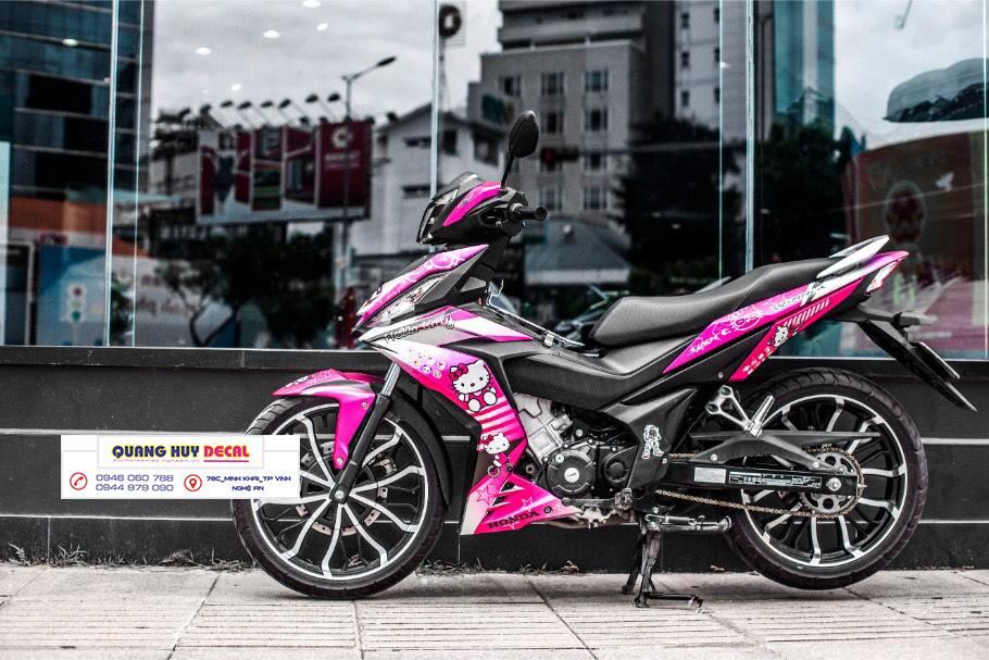 Tem trùm xe winner hồng kitty  chế đẹp- Tem dán xe máy winner thiết kế theo yêu cầu - tem xe winner hồng kitty mẫu mới độ chế đẹp và rẻ chất