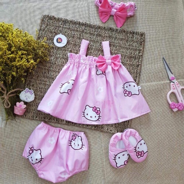 [HCM]Váy Hello Kitty 4 Chi Tiết