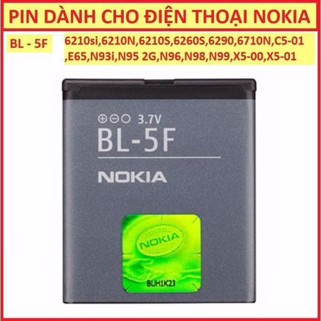 Pin nokia bl-5f xịn mới 100% _ bh 6 tháng