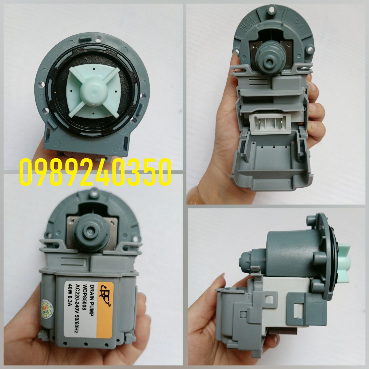 Bơm xả máy giặt cửa ngang 40W loại bắt vít chính hãng