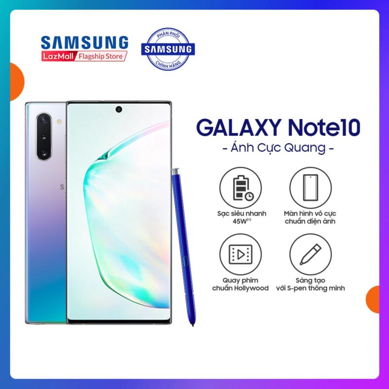 Điện Thoại Samsung Galaxy Note 10 256GB (8GB RAM) - Màn hình tràn viền 6.3  Dynamic AMOLED + Cụm 3 Camera sau + Pin 3500 mAh - Hàng Phân Phối Chính Hãng.