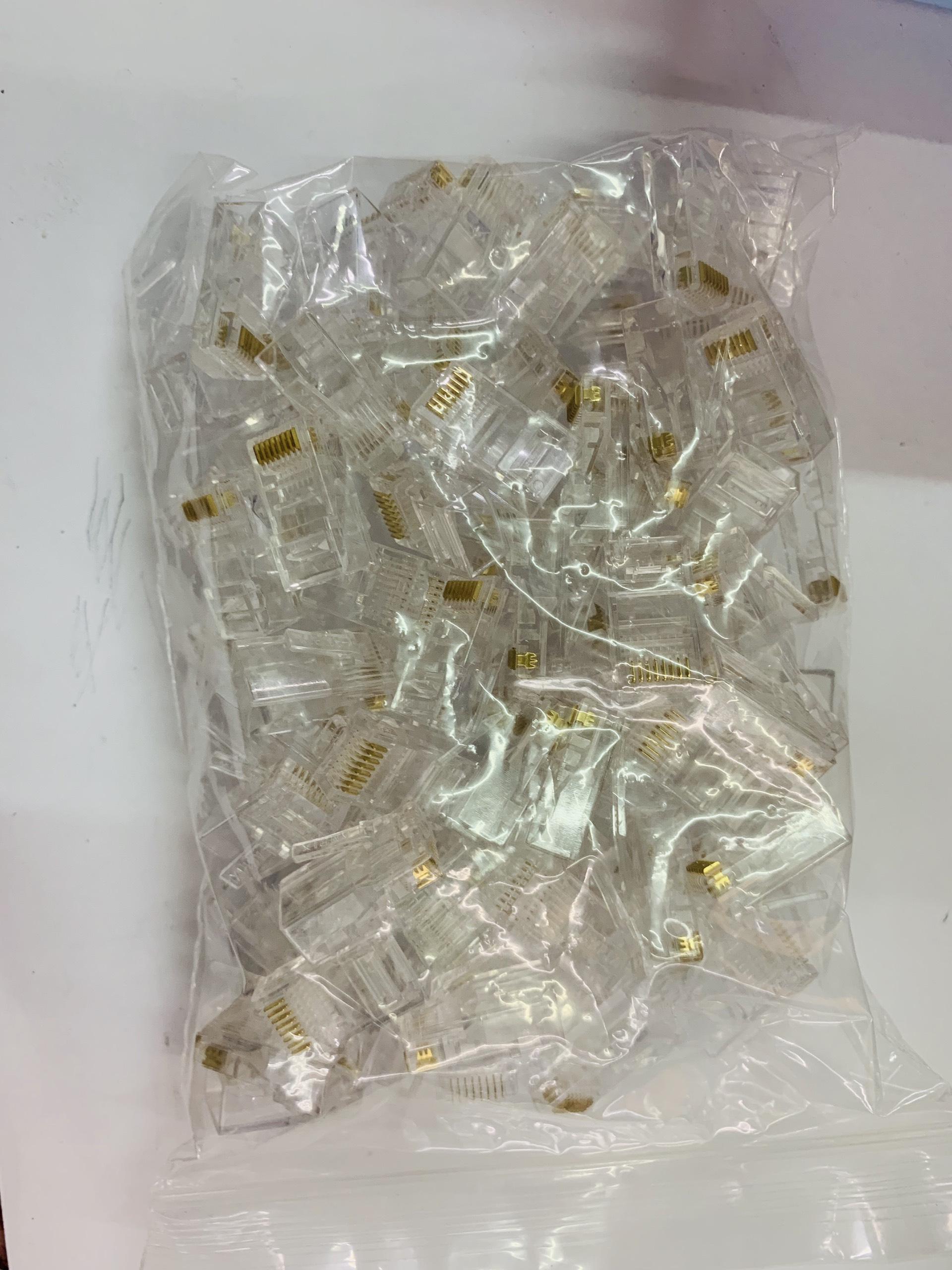 Combo100 đầu cáp mạng RJ45 nhựa AMPLX