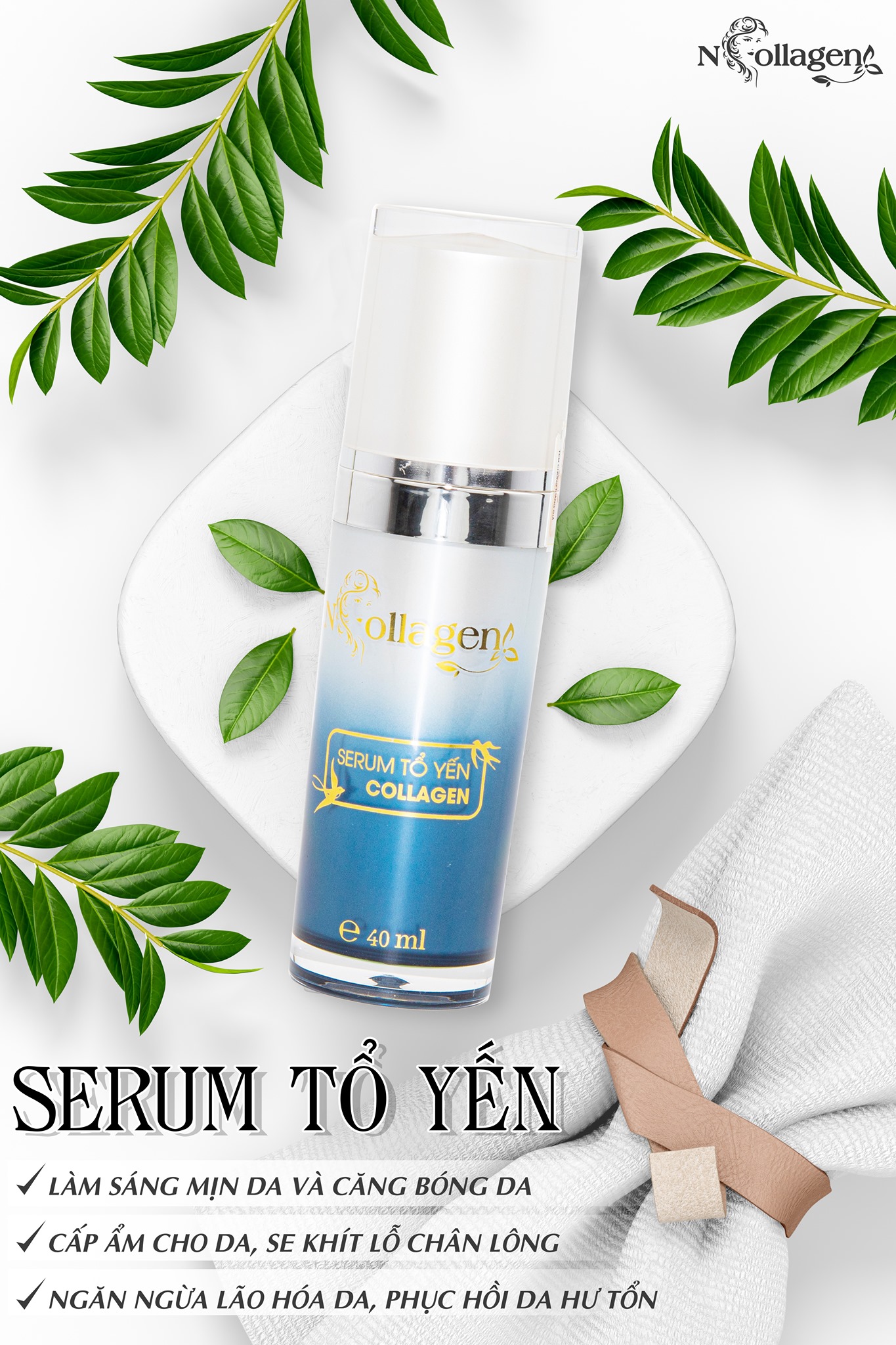 Serum Tổ Yến N Collagen 30 ml – Dưỡng Trắng, Cấp Ẩm Sâu, Săn Chắc & Ngừa Lão Hoá